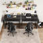 Bureau d'étude compact avec tiroirs en tissu pour les petits espaces, table d'écriture robuste avec rangement pour chambre à coucher, dortoir ou bureau à domicile