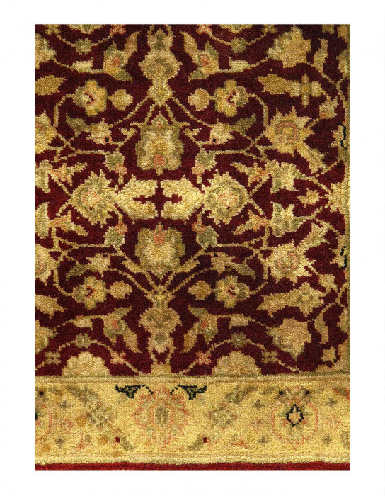Red Fine Hand Knotted Augra 1'7"X 1'8"