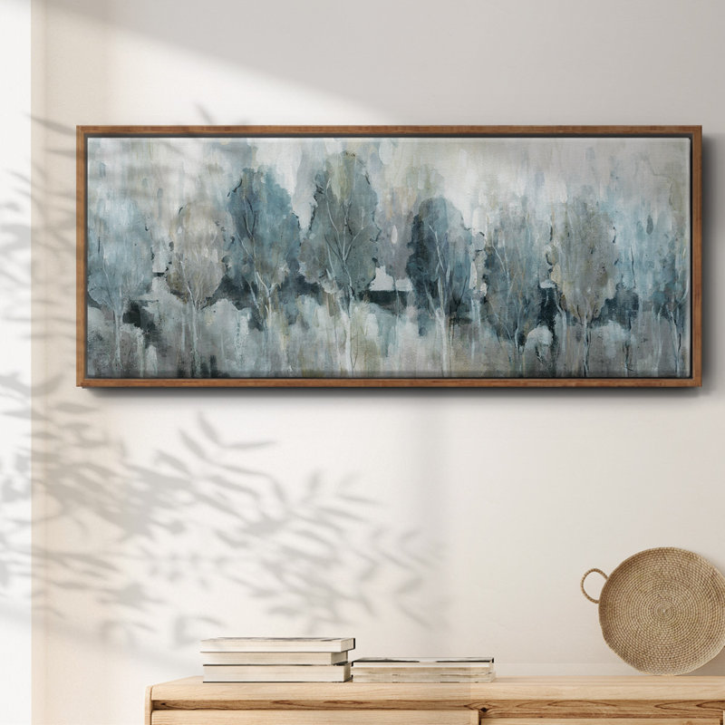 Bright Indigo Groves- Framed Canvas, 24" H x 60" W