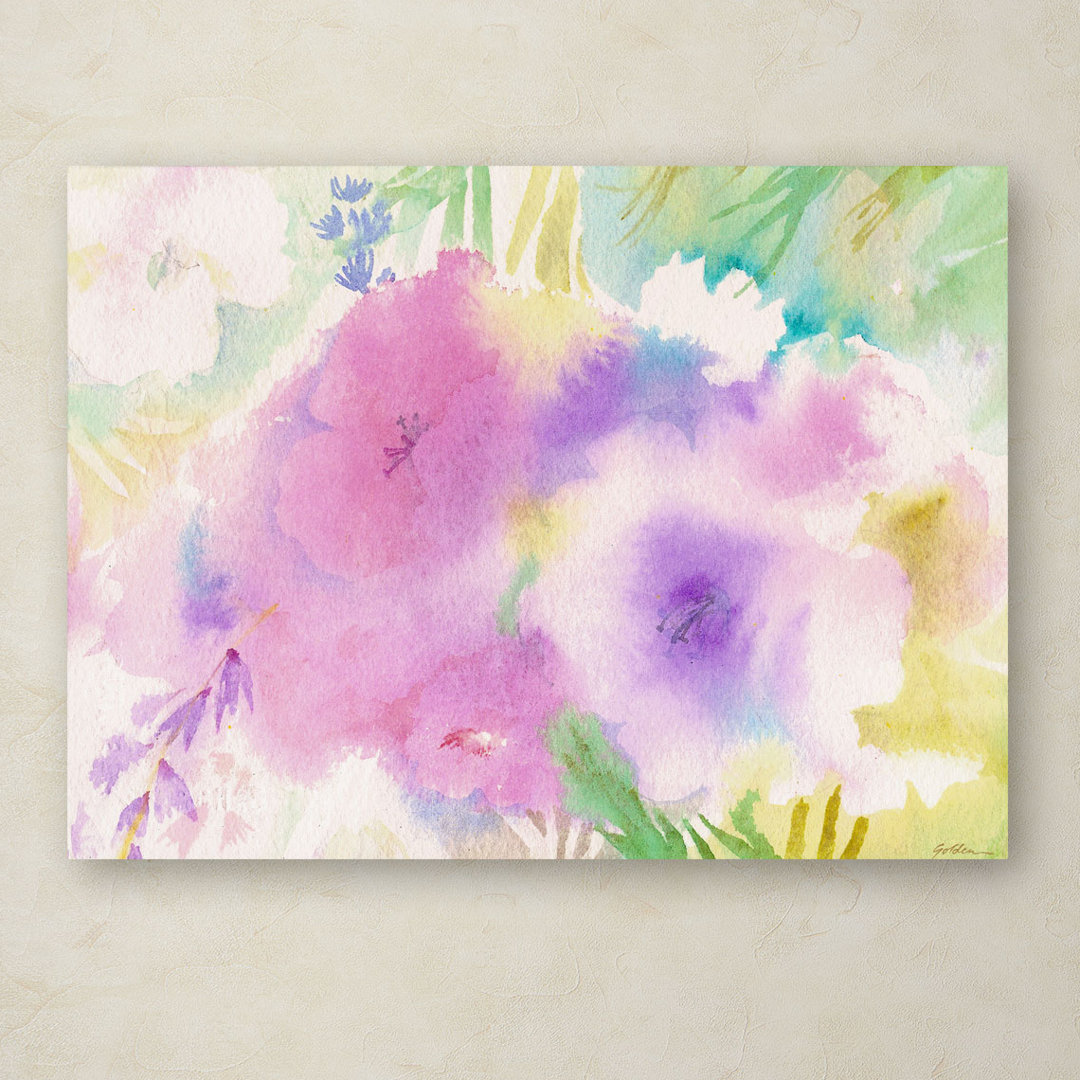 "Purple Magic" Wrapped Canvas Print on Canvas Lark Manor™ 