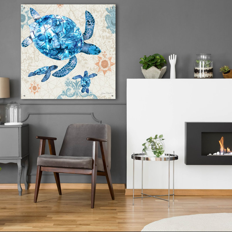  «Coastal Collection C» par Jean Plout, art mural en verre acrylique, H 36 po x l 36 po x P 0,2 po
