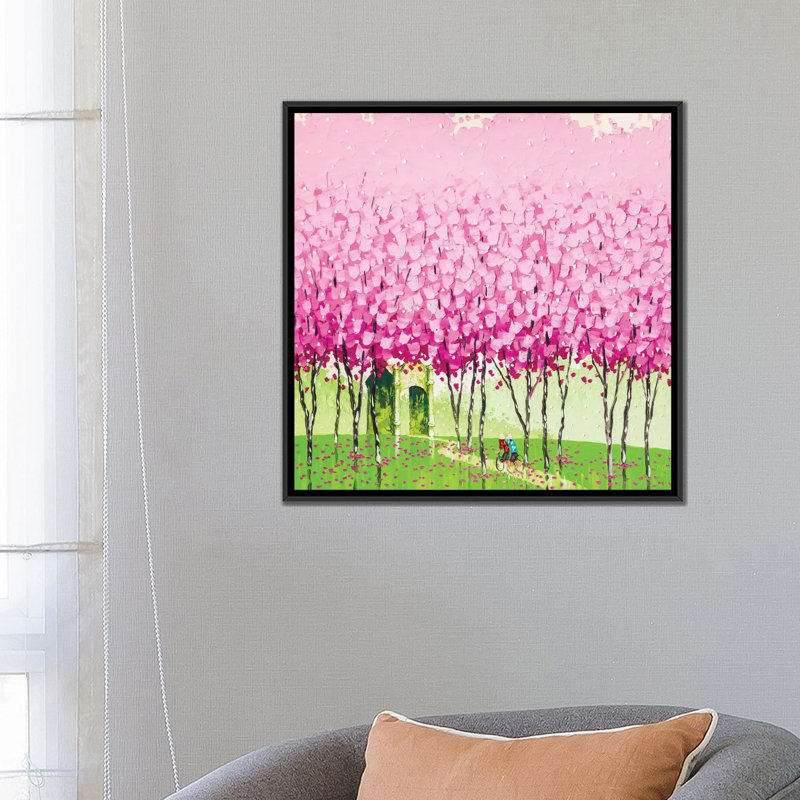 « joie », peinture sur toile, H 12 po x l 12 po x P 1,5 po, Pas de tapis, Toile tendue