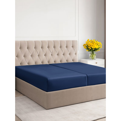 Fitted Sheet Only, Soft Cooling Bed Sheet, Breathable Hotel Luxury Bedding, Deep Pocket 8–16 Inch Mattress Fit