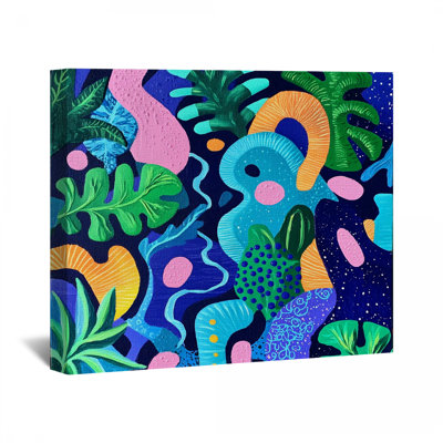 Toile abstraite enveloppée - art mural