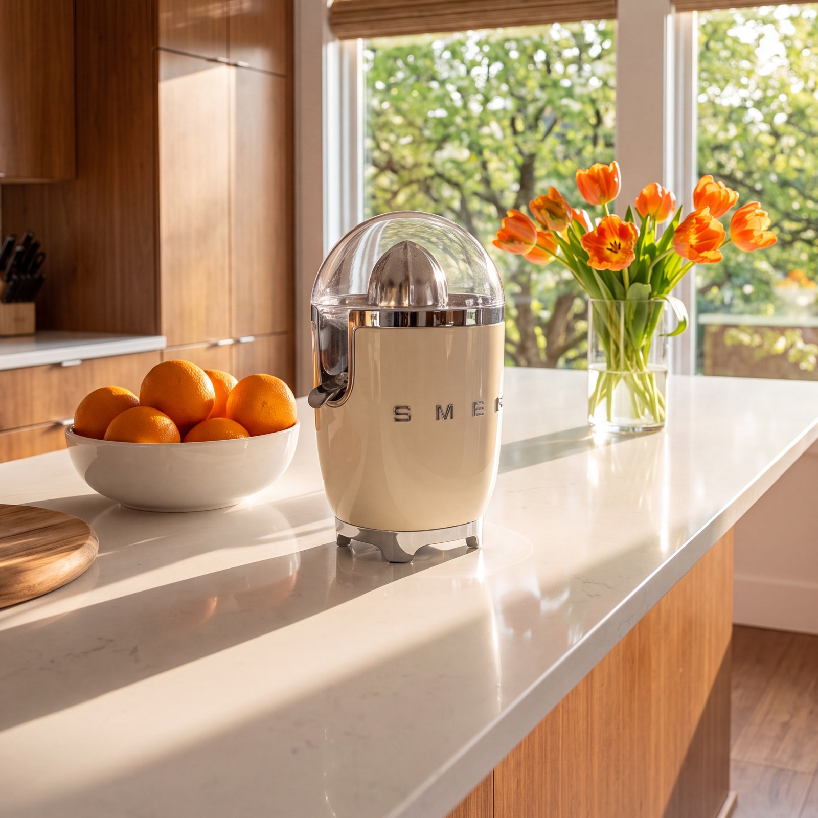50's Retro Style Citrus Juicer, Cream