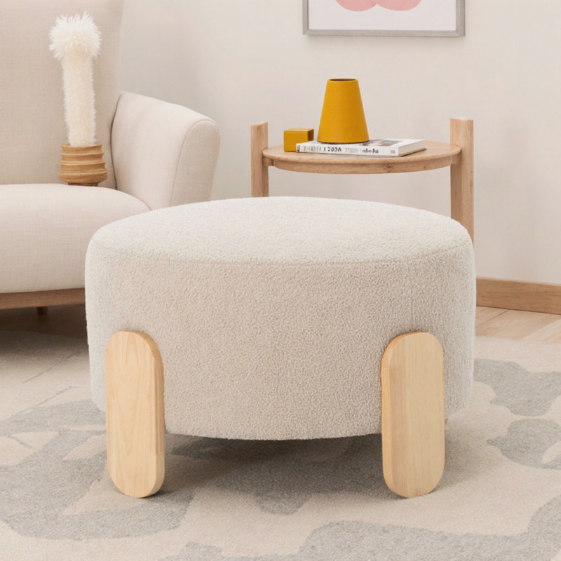 Siège de bureau beige 24,8 po
