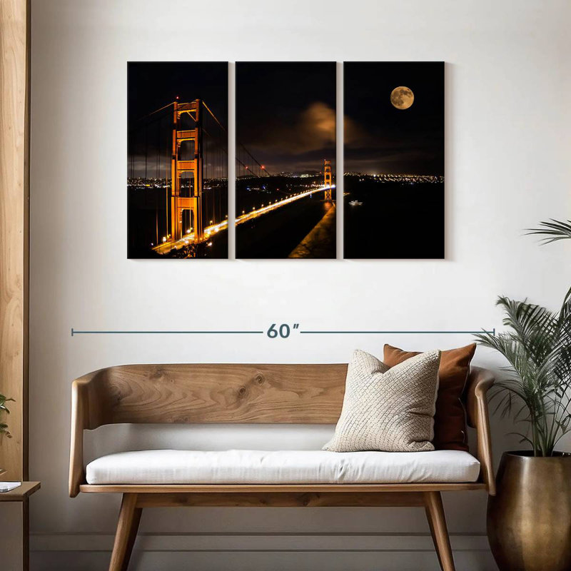 Lilie Golden Gate Bridge Night Glow, H 28 po x l 45 po