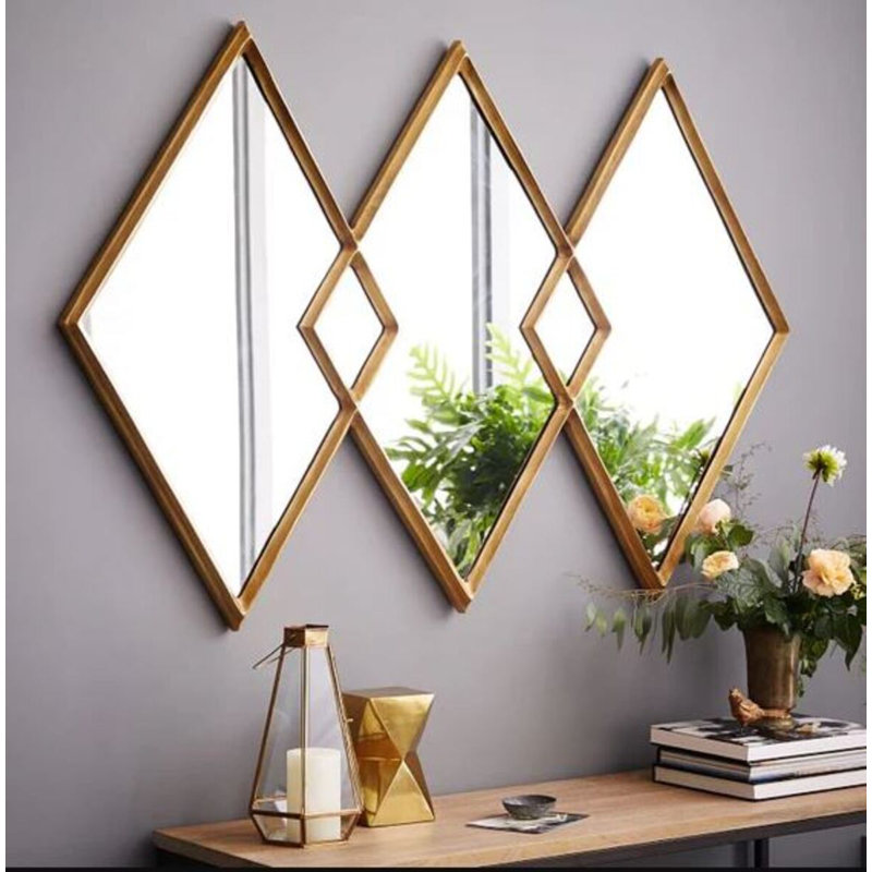 Castle Metal Wall Mirror, Noir, noir, noir, noir