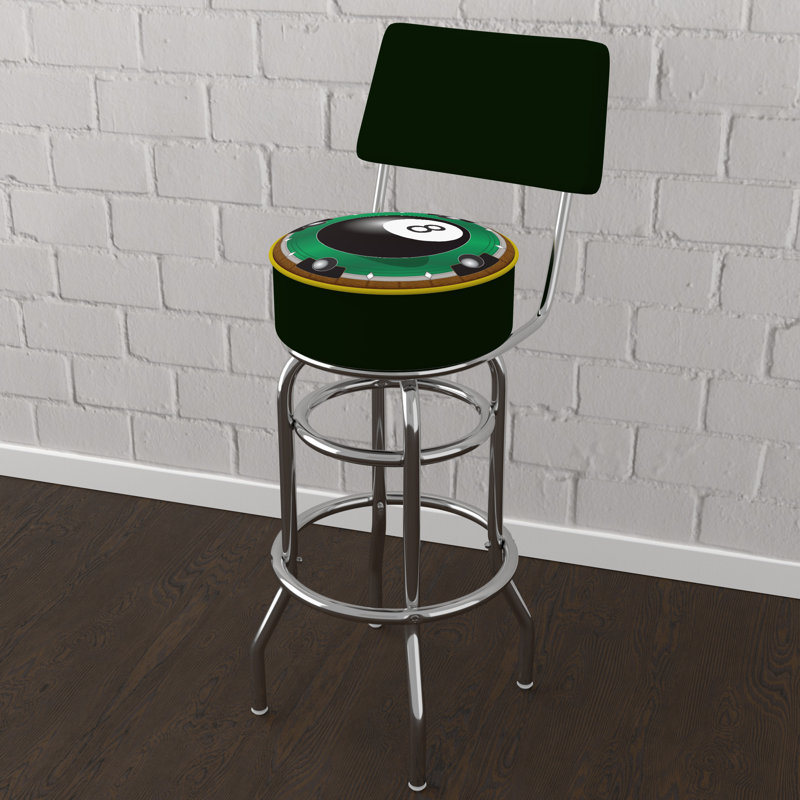 Swivel Upholstered Counter Stool with Metal Frame