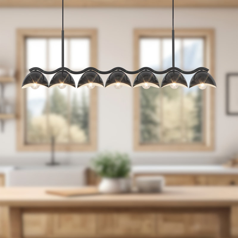 Luminaire suspendu linéaire noir 42 po Atlas