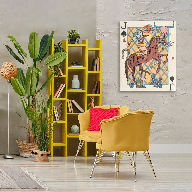 Art mural sur toile Western Cowgirl, H 40 po x l 30 po
