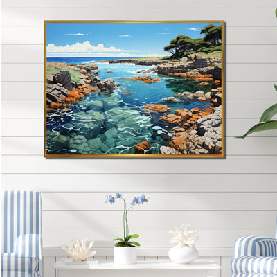 Paysage de plage sauvage V sur toile