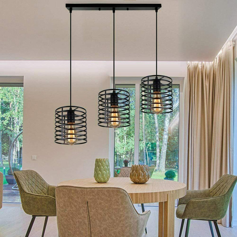 Kaylynn 3 - Light Black Pendant