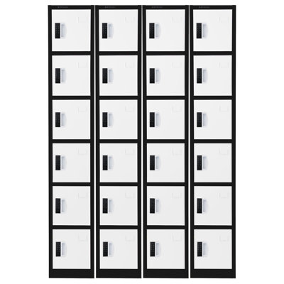 AdirOffice 72" H x 12" W  6-Tier Steel Storage Locker with Digital Lock