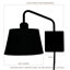 Ahmara Swing Arm Black Plug in Wall Light with Shade-31468216