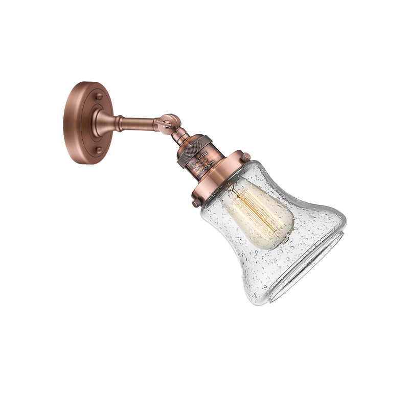 Edda Dimmable Bath Sconce, 6 Watt Vinage LED Bulb, Seedy, Antique Copper