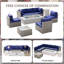 Ensemble de conversation modulaire 9 pièces avec coussins et table foyer-741393070