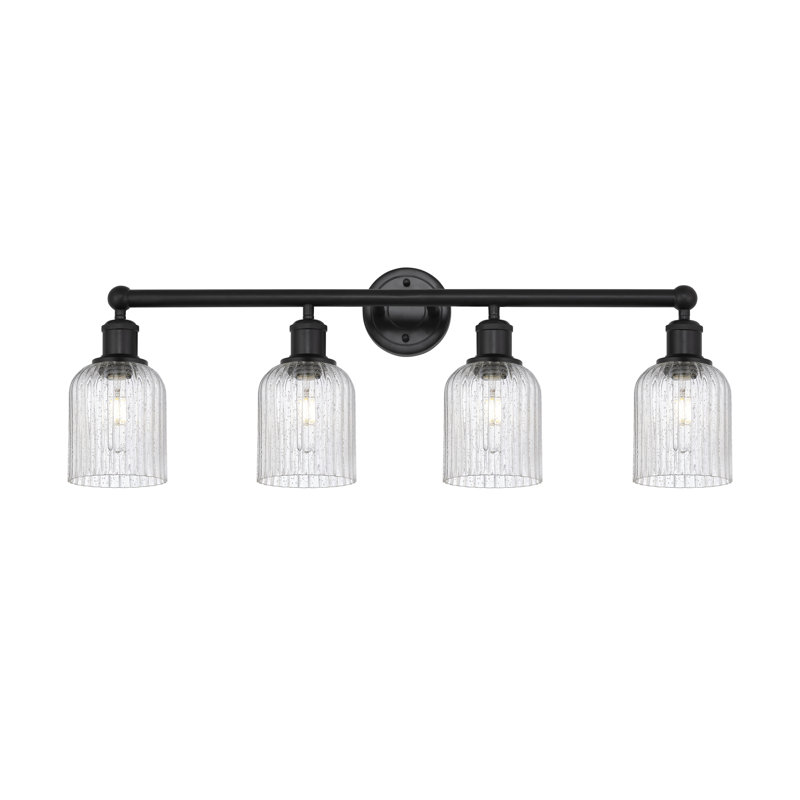 Fiennes 4 - Light Dimmable Vanity Light, Matte Black, Seedy
