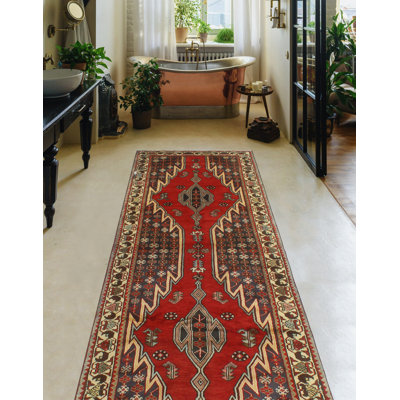Hoenack One-of-a-Kind 3'7" X 10'1" 1980s Runner Wool Area Rug