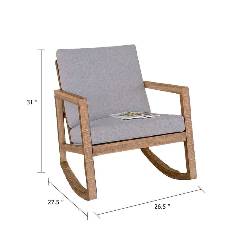  Morgan Modern Wood Rocker