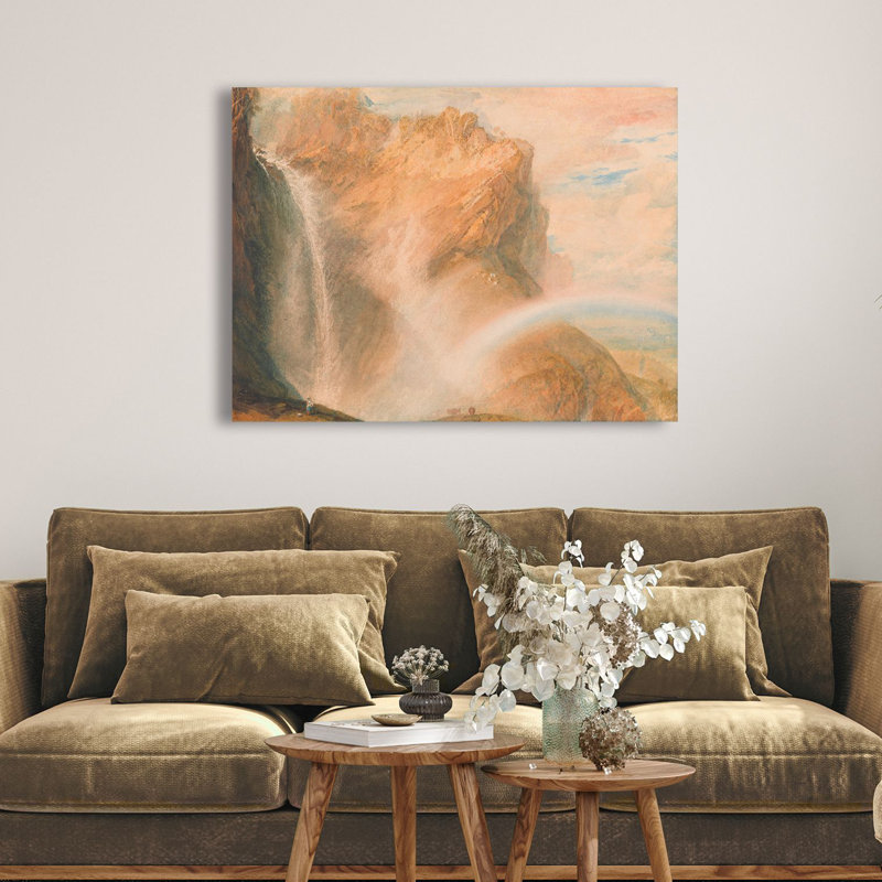 Upper Fall Of The Reichenbach, Rainbow by J.M.W. Turner - Wrapped Canvas Painting, 70cm H x 100cm W x 4cm D