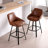 Janayshia Swivel Upholstered 25.6'' Faux Leather Counter Stool with Metal Frame-1484961770