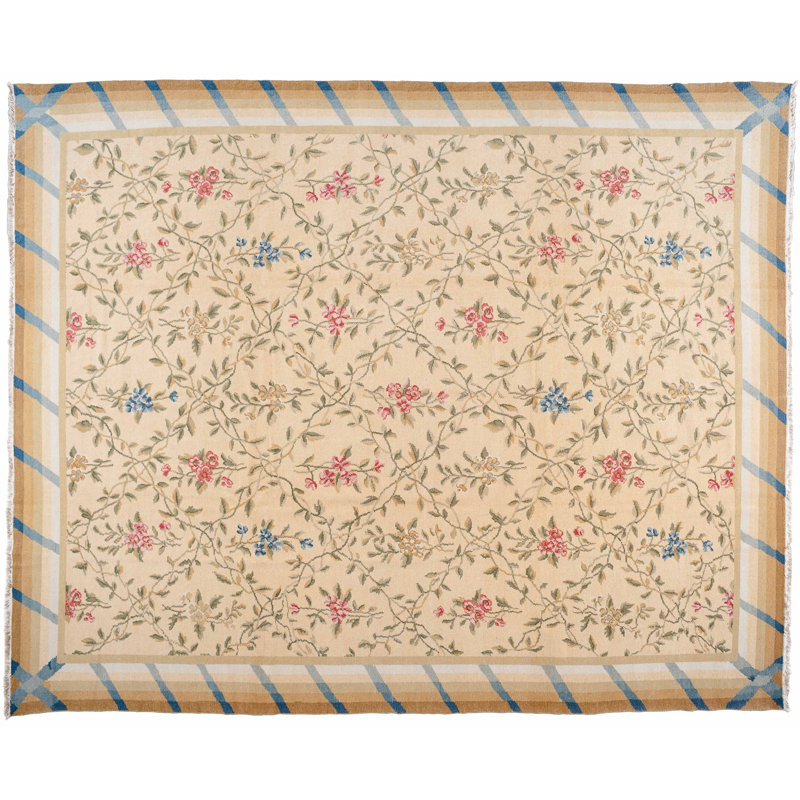 One-of-a-Kind Rectangle 9'1" X 11'6" Hand Knotted Area Rug