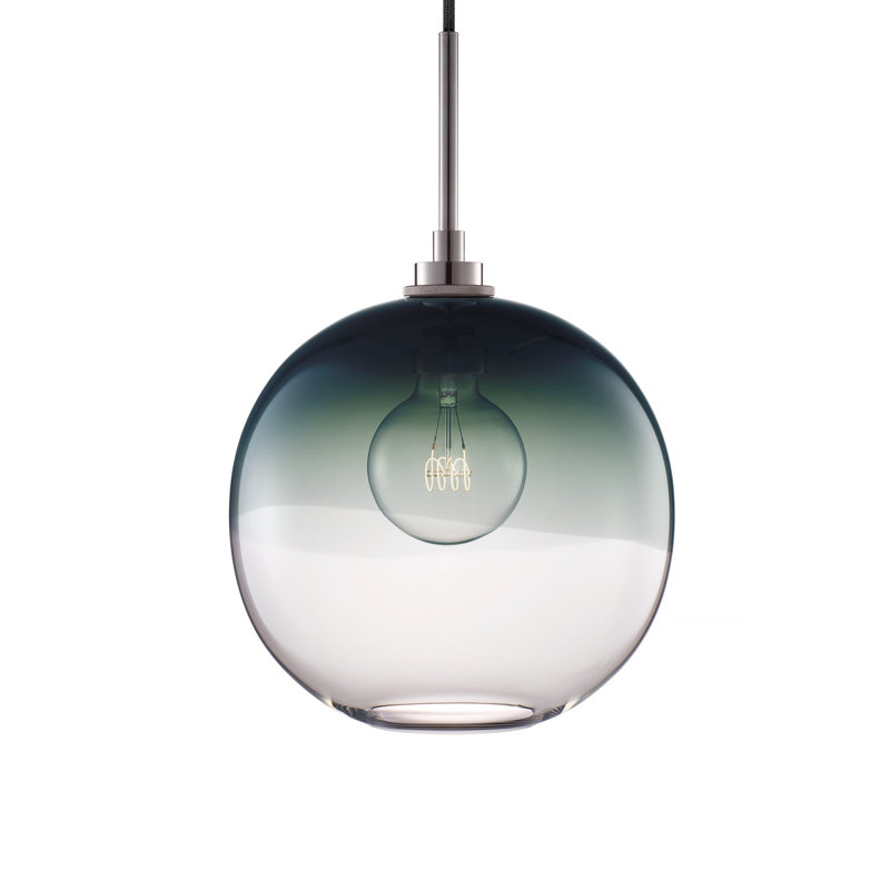 Marquise 1 - Light Pendant, Polished Nickel, Clear/Storm