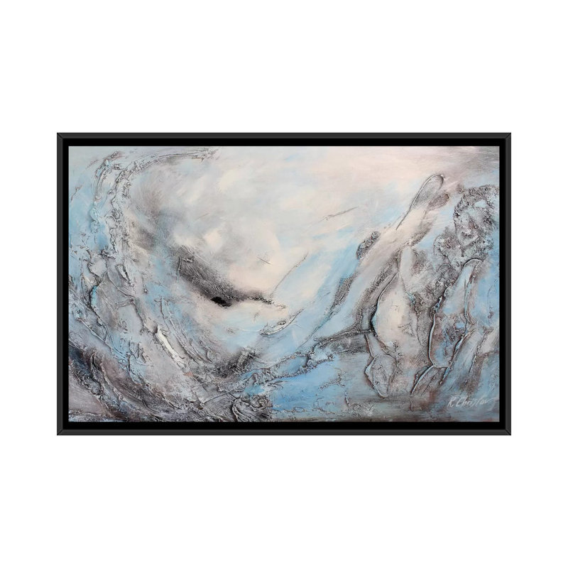 « tranquility », reproduction sur toile, H 18 po x l 26 po x P 1,5 po, Toile avec cadre noir, Pas de tapis