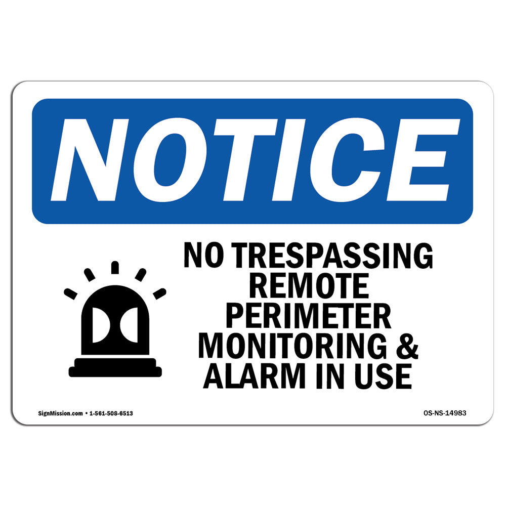 Security Perimeter Sign SignMission No Trespassing Remote Perimeter Sign with Symbol | Wayfair