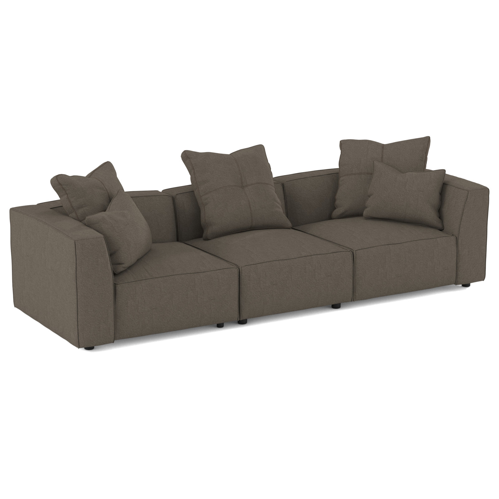 Del Modular Upholstered Sectional, Bella Granite Polyester