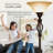 Stella 72" Torchiere Floor Lamp with Elegant Alabaster Glass Shade