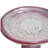 17'' Ceramic Bird Bath for Outside, Elegant Tall Outdoor Bird Bath, Lightweight Pedestal Glazed Birdbaths for Outdoors with Swirl Pattern, Rose Ombre-1236728392-1236728396