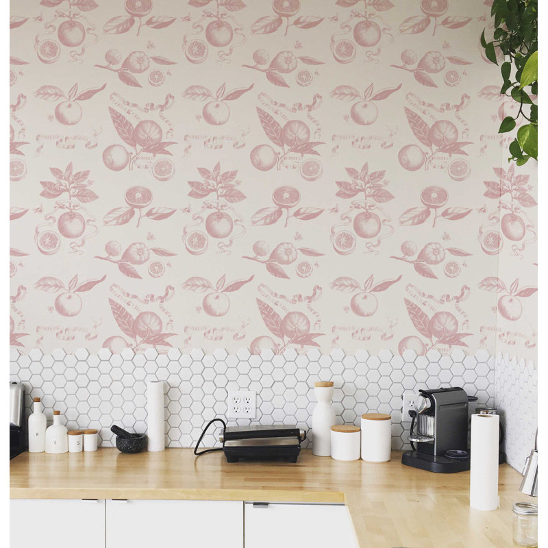 Rouleau de papier peint L 33 pi x l 20,5 po Yuki Osada, Rouge