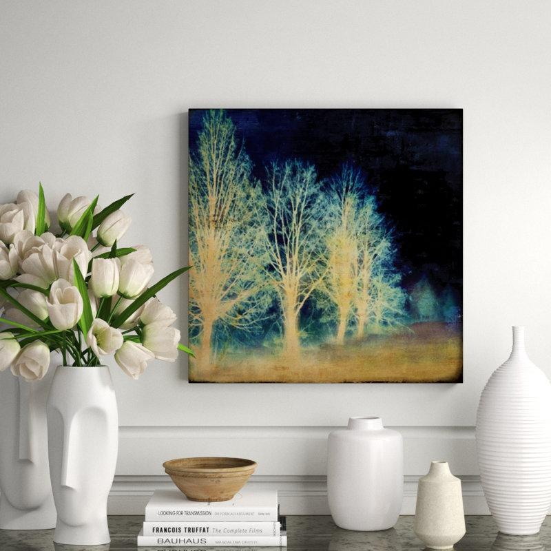 Indigo Path II Print by Mari Urasawa, Glass Coat, 24" H x 24" W x 1.5" D