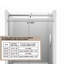 Porte de douche coulissante simple sans cadre réversible de 56 à 60 po x H 76 po avec verre trempé transparent de 3/8 po-99356176