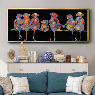 Fun Monkeys- Framed Canvas
