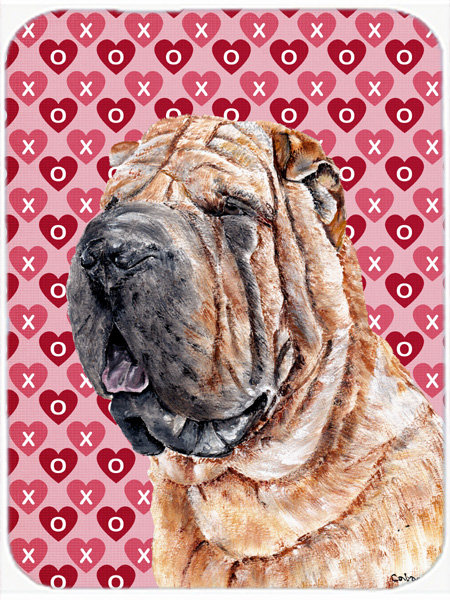 Planche à découper en verre East Urban Home Shar Pei