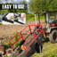 Remorque de jardin en acier robuste, capacité de 1500 lb - Remorque utilitaire 22 pi cu avec 2 roues, chariot de remorquage pour tondeuse à gazon, tracteur, VTT, UTV - rouge + noir