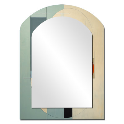 Serendipity Abstract Mid-Century Geometrics II - Miroir mural Mid-Century
