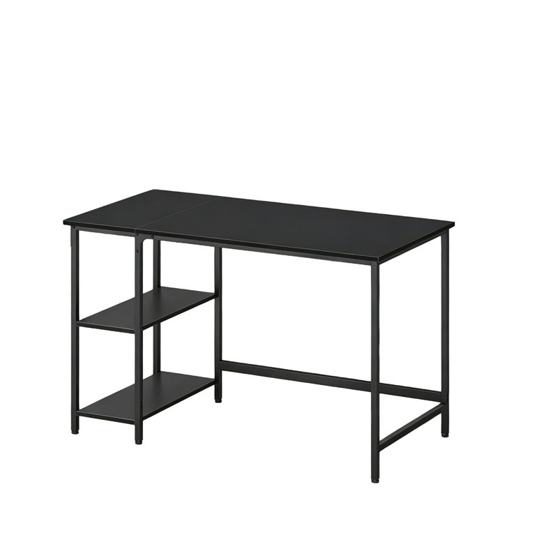 MDF Steel Computer Desk, 76 cm H x 10 cm W x 60 cm D, Black