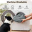 Lit pour animaux de compagnie, lit pour chien et chat anti-angoisse, matelas moelleux avec fond antidérapant, tapis pour chien lavable et confortable pour plancher ou caisse, gris-693811122-693811127
