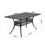 Cheetara Rectangular Metal Outdoor Dining Table With Umbrella Hole , 149.5cm cm W 89cm cm D-1676972646