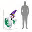 Décoration d'Halloween gonflable Outsunny de 4 pi, fantôme illuminé avec chapeau, présentoir à DEL gonflable, imperméable et facile à installer