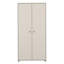 Modern wardrobe with 2 turning doors, spacious interior, engineered wood, beige, 73.7 cm W x 149.5 cm H x 34.8 cm D