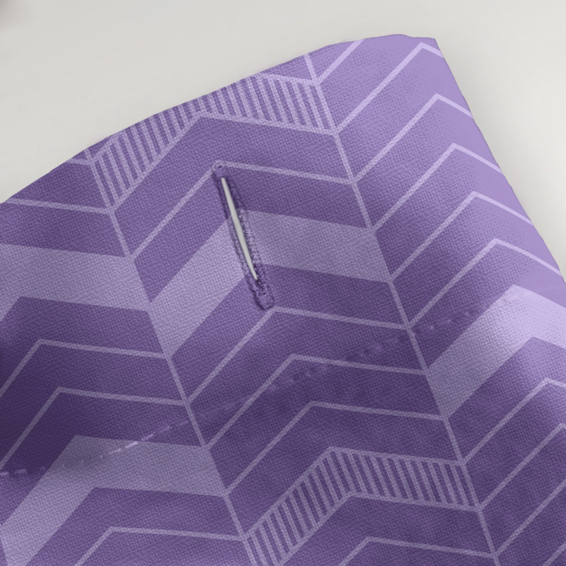 Rideau de douche simple à chevrons, Mauve