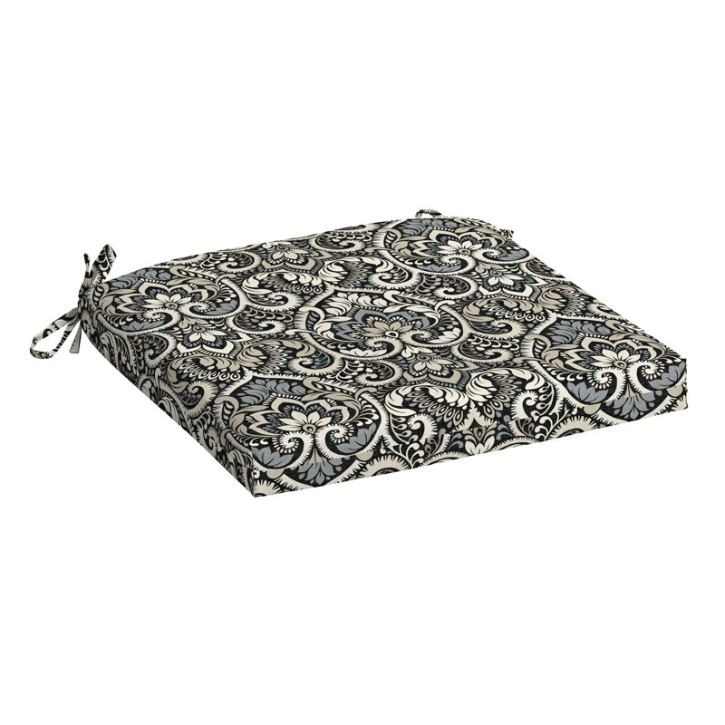 Coussin de siège d'extérieur 1 pièce ARDEN, Noir / Neutre, H 2,5 po x l 19 po x P 18 po