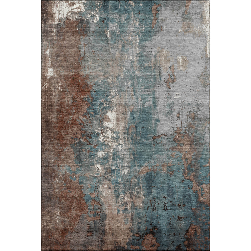 Premium Machine Washable Medena AMF1870 Abstract Rug, Rectangle 3' x 5'