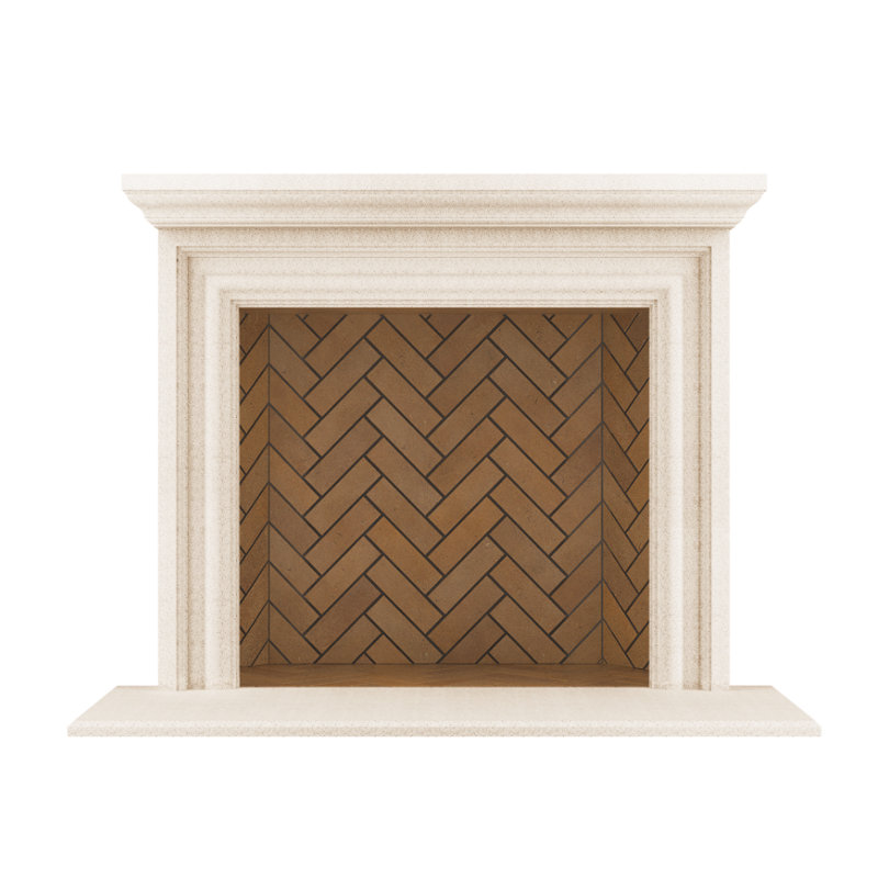 Grand Monterey Fireplace Surround, Acid Wash Beige