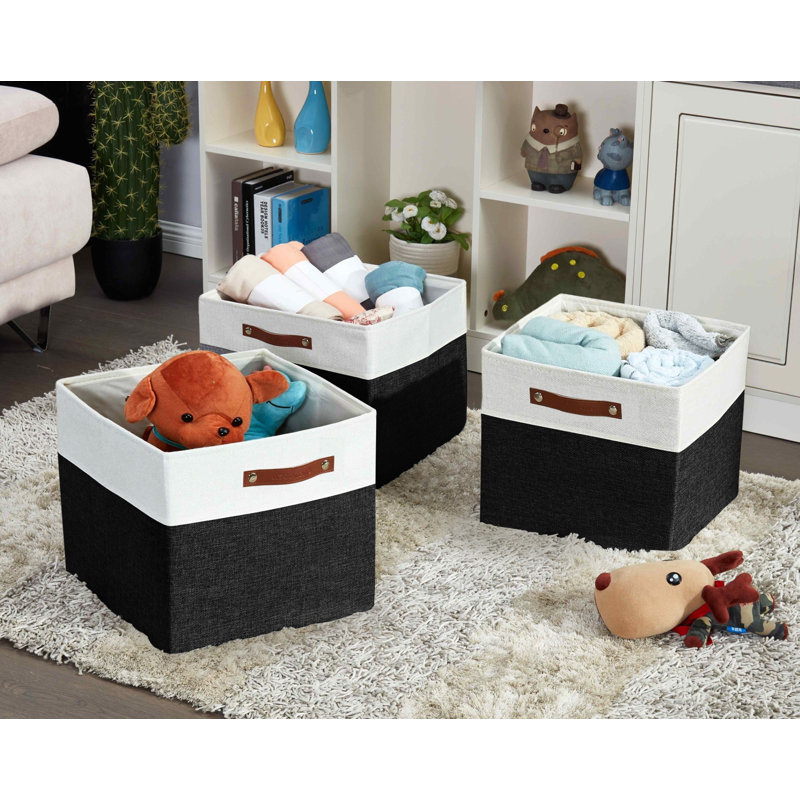 Ensemble de cubes en tissu, Noir / blanc